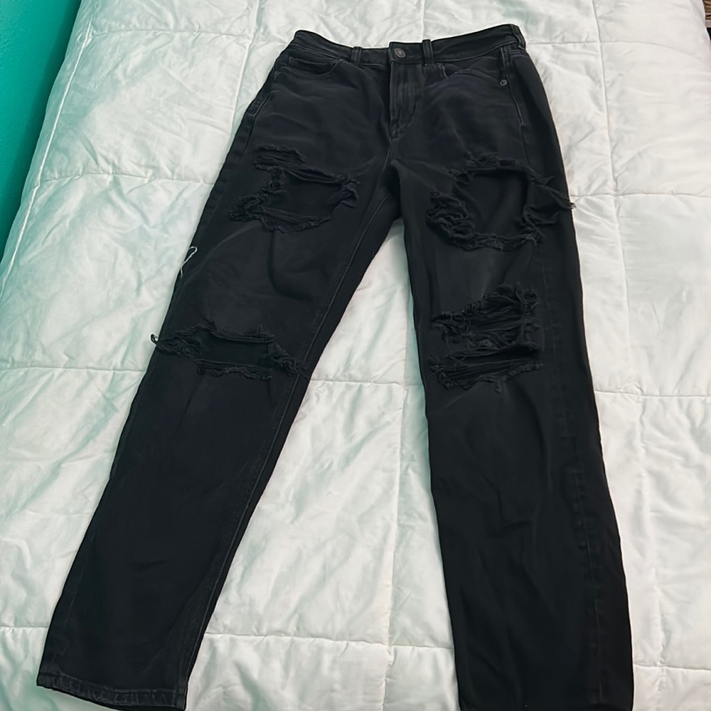 Black ripped jeans